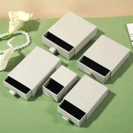 Luxury Customizable Jewelry Packaging Set with Elegant Drawer Box and Microfiber Pouches for Brand Elevation
