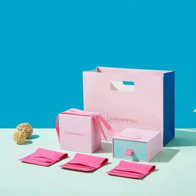 Luxury Customizable Jewelry Packaging Set with Elegant Drawer Box and Microfiber Pouches for Brand Elevation