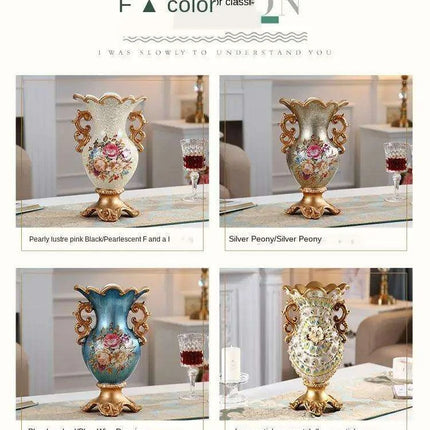 Luxury European Resin Accent Vase: A Touch of Elegance for Home Decor - Très Elite