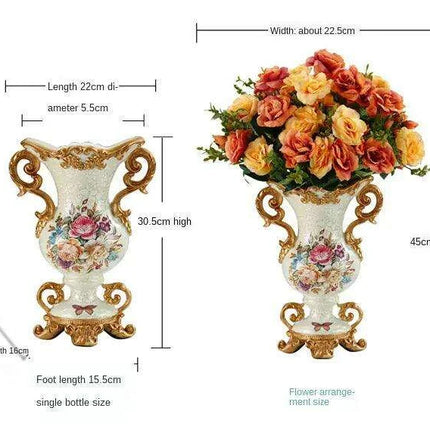 Luxury European Resin Accent Vase: A Touch of Elegance for Home Decor - Très Elite