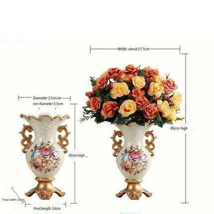 Luxury European Resin Accent Vase: A Touch of Elegance for Home Decor - Très Elite