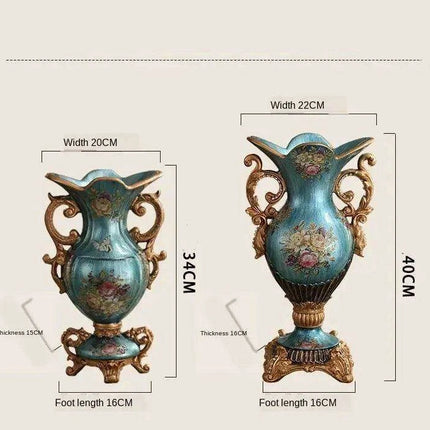 Luxury European Resin Accent Vase: A Touch of Elegance for Home Decor - Très Elite
