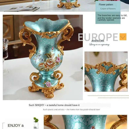 Luxury European Resin Accent Vase: A Touch of Elegance for Home Decor - Très Elite