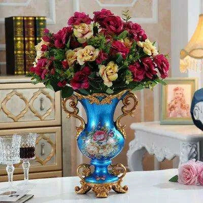Luxury European Resin Accent Vase: A Touch of Elegance for Home Decor - Très Elite