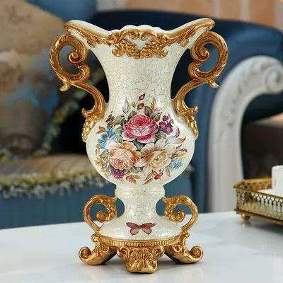 Luxury European Resin Accent Vase: A Touch of Elegance for Home Decor - Très Elite