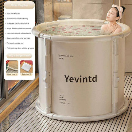 Luxury Foldable Spa Bathtub with Steam Cover - Transform Your Home into a Relaxation Oasis - Très Elite