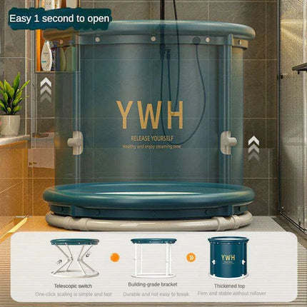 Luxury Foldable Spa Bathtub with Steam Cover - Transform Your Home into a Relaxation Oasis - Très Elite
