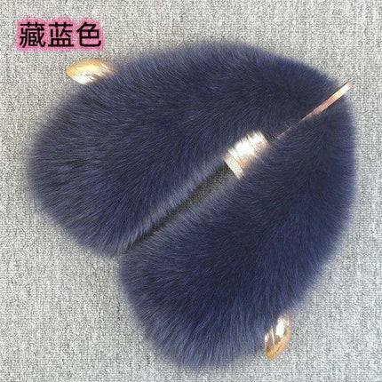 Luxury Fox Fur Winter Scarf with Versatile Detachable Collar - A Statement of Winter Elegance - Très Elite