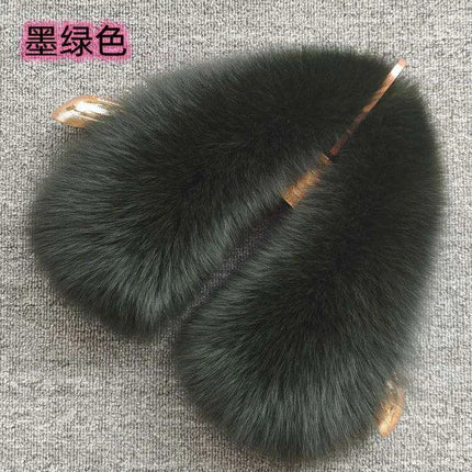 Luxury Fox Fur Winter Scarf with Versatile Detachable Collar - A Statement of Winter Elegance - Très Elite