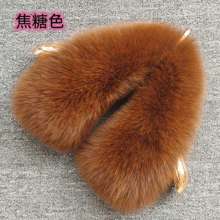 Luxury Fox Fur Winter Scarf with Versatile Detachable Collar - A Statement of Winter Elegance - Très Elite