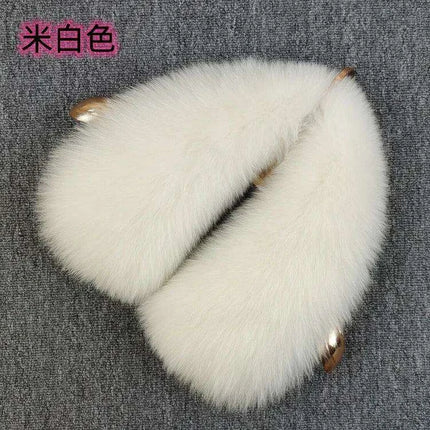Luxury Fox Fur Winter Scarf with Versatile Detachable Collar - A Statement of Winter Elegance - Très Elite