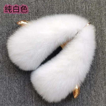 Luxury Fox Fur Winter Scarf with Versatile Detachable Collar - A Statement of Winter Elegance - Très Elite