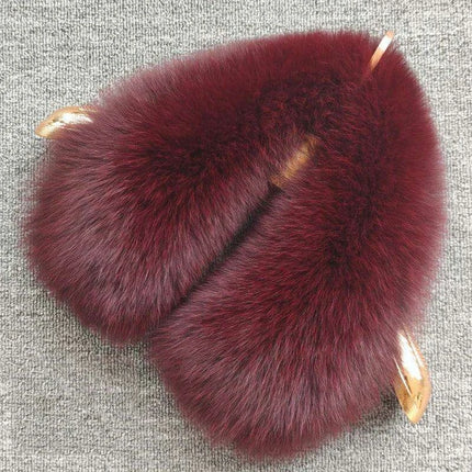 Luxury Fox Fur Winter Scarf with Versatile Detachable Collar - A Statement of Winter Elegance - Très Elite
