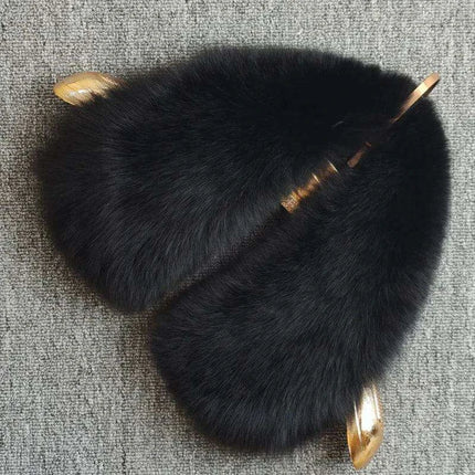 Luxury Fox Fur Winter Scarf with Versatile Detachable Collar - A Statement of Winter Elegance - Très Elite