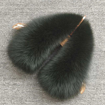 Luxury Fox Fur Winter Scarf with Versatile Detachable Collar - A Statement of Winter Elegance - Très Elite