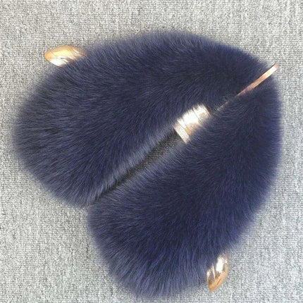 Luxury Fox Fur Winter Scarf with Versatile Detachable Collar - A Statement of Winter Elegance - Très Elite