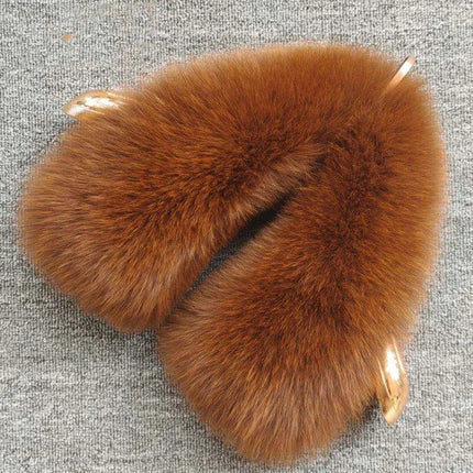 Luxury Fox Fur Winter Scarf with Versatile Detachable Collar - A Statement of Winter Elegance - Très Elite
