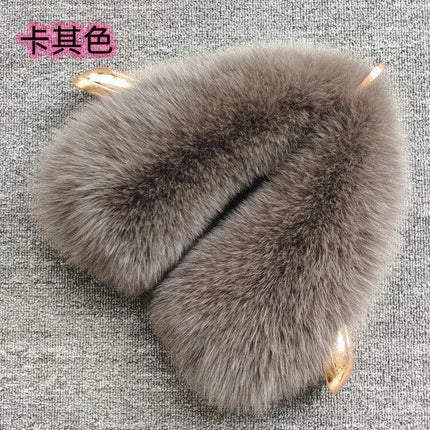 Luxury Fox Fur Winter Scarf with Versatile Detachable Collar - A Statement of Winter Elegance - Très Elite