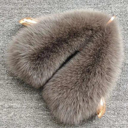 Luxury Fox Fur Winter Scarf with Versatile Detachable Collar - A Statement of Winter Elegance - Très Elite