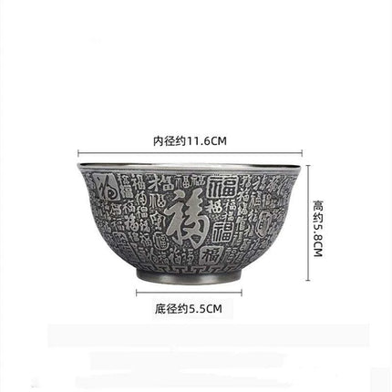 Luxury Handcrafted Sterling Silver Dining Bowl by Big Momofuku - Très Elite