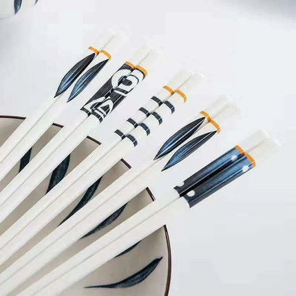 Luxury Japanese Bone Porcelain Chopstick Set - 5 Exquisite Pairs - Très Elite