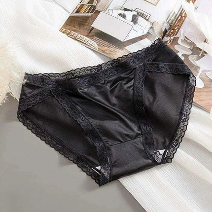 Luxury Lace & Silk Seamless Women's Breathable Briefs - Soft Mesh Panties for Ultimate Comfort - Très Elite