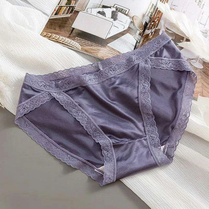 Luxury Lace & Silk Seamless Women's Breathable Briefs - Soft Mesh Panties for Ultimate Comfort - Très Elite