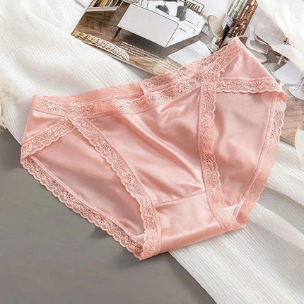 Luxury Lace & Silk Seamless Women's Breathable Briefs - Soft Mesh Panties for Ultimate Comfort - Très Elite