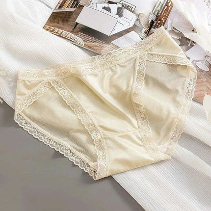 Luxury Lace & Silk Seamless Women's Breathable Briefs - Soft Mesh Panties for Ultimate Comfort - Très Elite