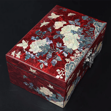 Luxury Mother of Pearl Jewelry Box with Mirror - Ideal Gift for Organizing Earrings, Necklaces, Rings & More - Très Elite