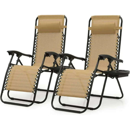 Luxury Outdoor Recliner with Cup Holder and Neck Support..