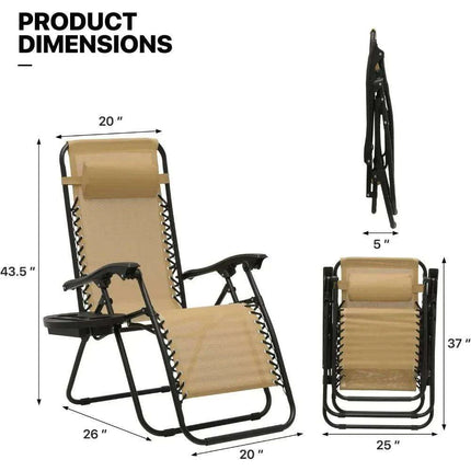 Luxury Outdoor Recliner with Cup Holder and Neck Support..