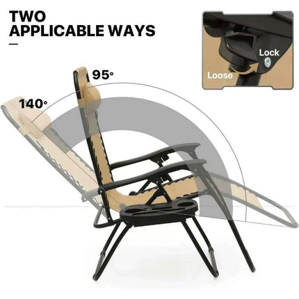 Luxury Outdoor Recliner with Cup Holder and Neck Support..