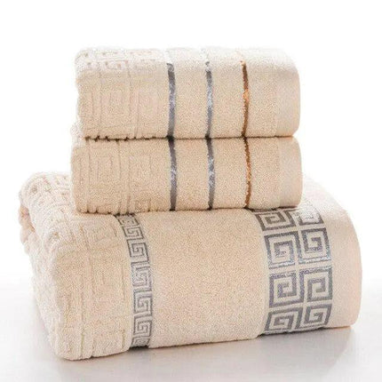 Luxury Quick-Dry Cotton Towel Set: Elevate Your Bathing Experience with Spa-Quality Comfort