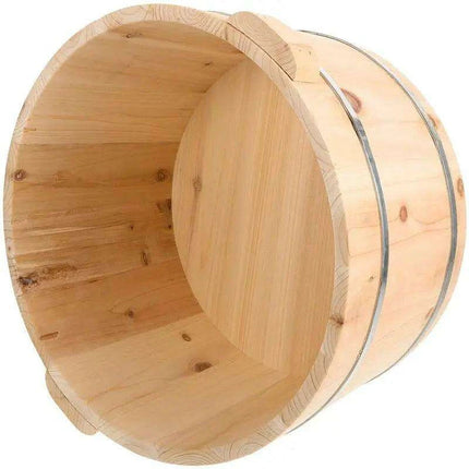 Luxury Solid Wood Foot Soaking Spa Bucket - Stylish Portable Foot Care Tub - Très Elite