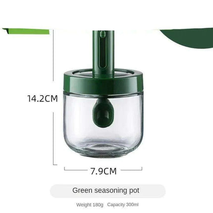 Luxury Spice Container Set with Built-in Spoon Lid and Airtight Organizer Box - Très Elite