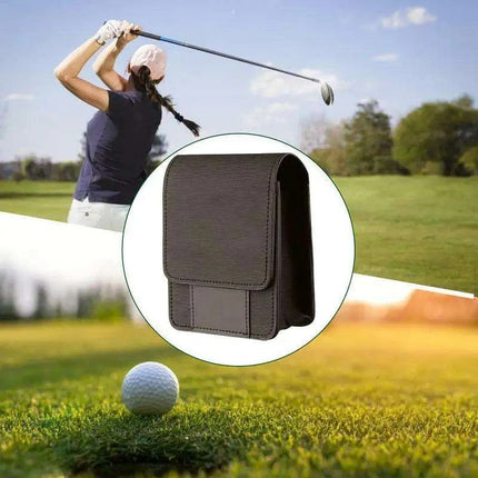 Luxury Waterproof Golf Rangefinder Leather Bag with Magnetic Closure - Très Elite