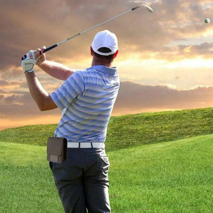 Luxury Waterproof Golf Rangefinder Leather Bag with Magnetic Closure - Très Elite