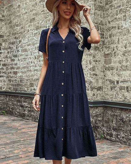 Timeless Hepburn-Style French Rayon Dress for the Refined Woman