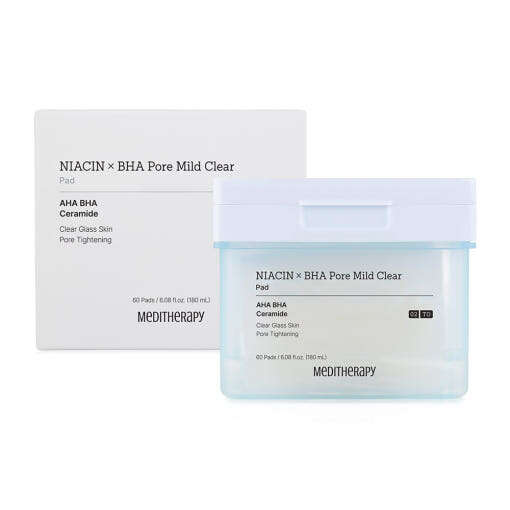 MEDITHERAPY NIACIN X BHA Pore Mild Clear Pad 180ml/60ea - Très Elite