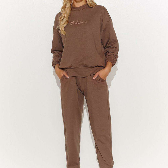 Macadamia Chic Embroidered Lounge Set - Très Elite