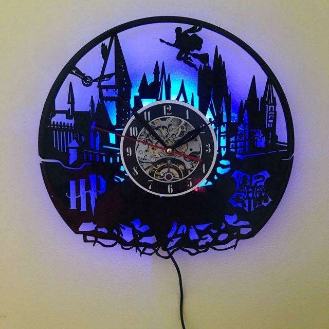 Magical Harry Potter LED Wall Clock with Remote and Glow-in-the-Dark Features