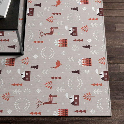 Magical Holiday Haven: Plush Personalized Children's Rug for Cozy Celebrations - Très Elite
