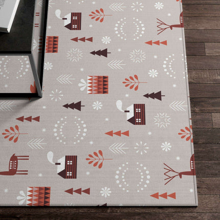 Magical Holiday Haven: Plush Personalized Children's Rug for Cozy Celebrations - Très Elite