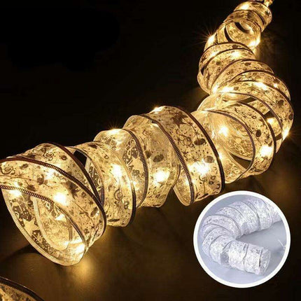 Magical Silk Ribbon Fairy Lights: Illuminate Your Christmas Wonderland- Très Elite- Très Elite