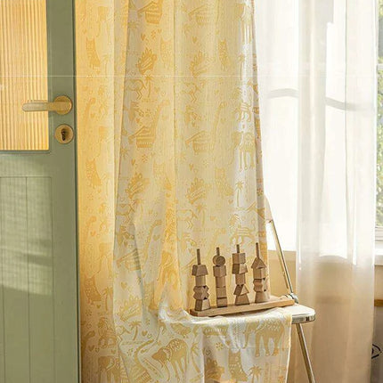 Magical Wildlife Blackout Drapes for Kids' Rooms- Très Elite- Très Elite