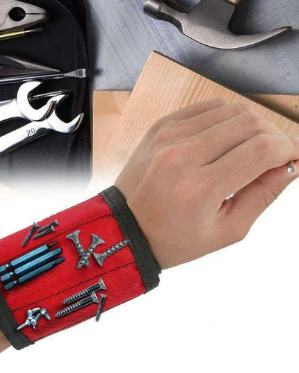 Magnetic Tool Organizer Set with Wristband and Storage Bag for DIY and Electrical Work