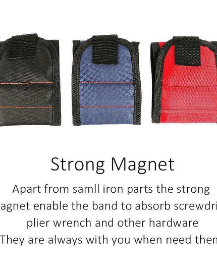 Magnetic Tool Organizer Set with Wristband and Storage Bag for DIY and Electrical Work