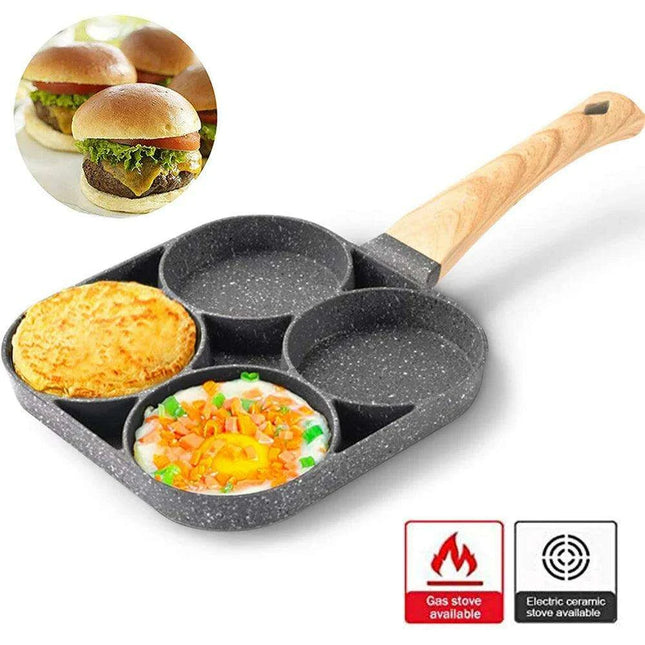 Maifan Stone Coated 4-Compartment Frying Pan: The Perfect Tool for Health-Conscious Cooking