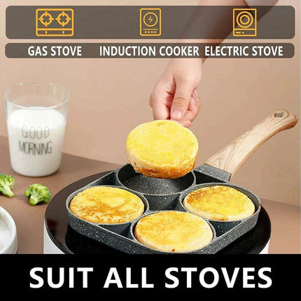Maifan Stone Coated 4-Compartment Frying Pan: The Perfect Tool for Health-Conscious Cooking - Très Elite